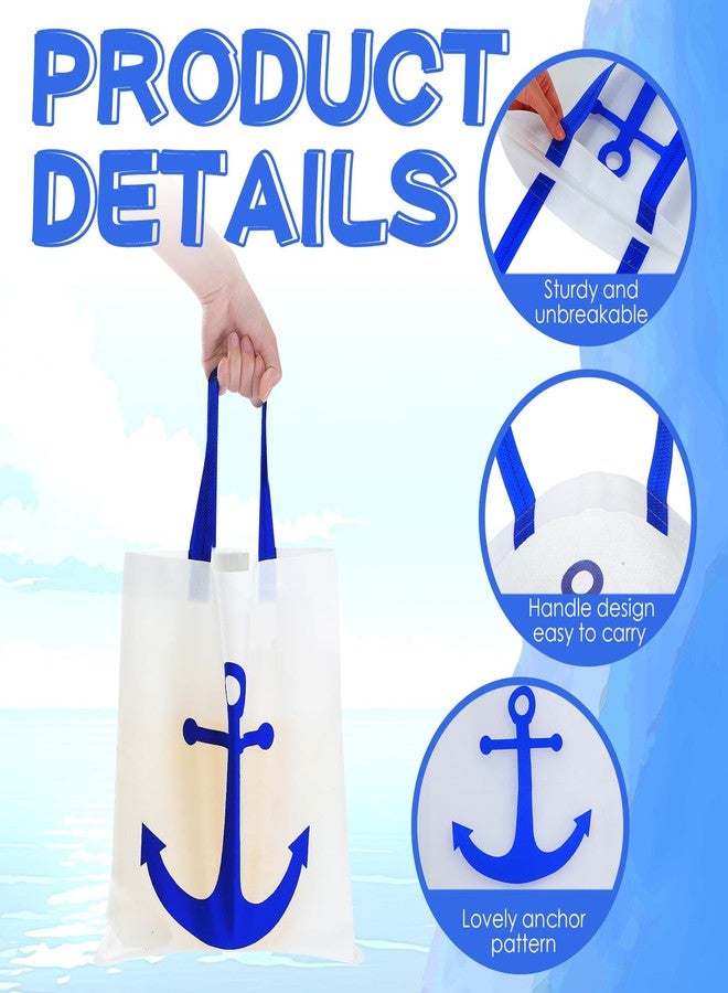 Bulyoou 24 Pcs Large Anchor Totes for Summer Cruise Bags Nautical Party Favors Non Woven Cruising Totes for Cruise Wedding Party - Image 3